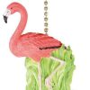 Ceiling Lighting * | Discount Clementine Designs Tropical Pink Flamingo Tiki Decor Ceiling Fan Or Light Pull