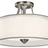 Ceiling Lighting * | Coupon Kichler Lacey 3 Light Semi Flush Light In Antique Pewter