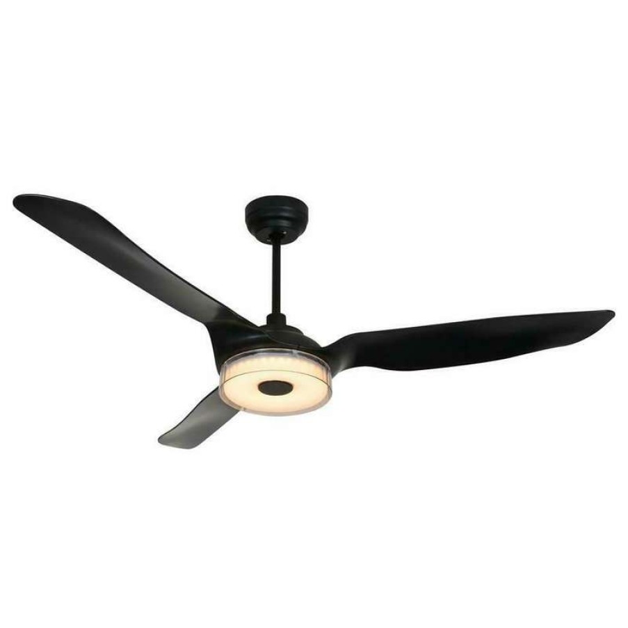 Ceiling Lighting * | Coupon Carro Ceiling Fan With Dimmable Led Light And Remote 10-Speed Dc Motor, Black, 5