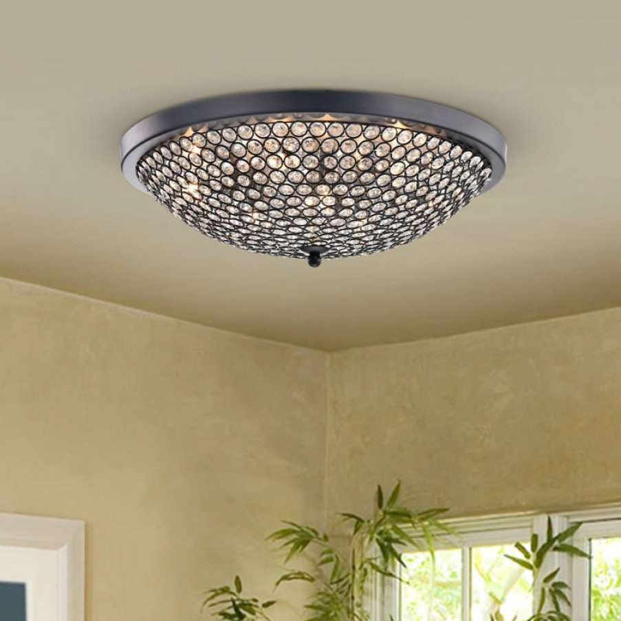 Ceiling Lighting * | Top 10 Greenville Signature Alkes 6-Light Flush Mount