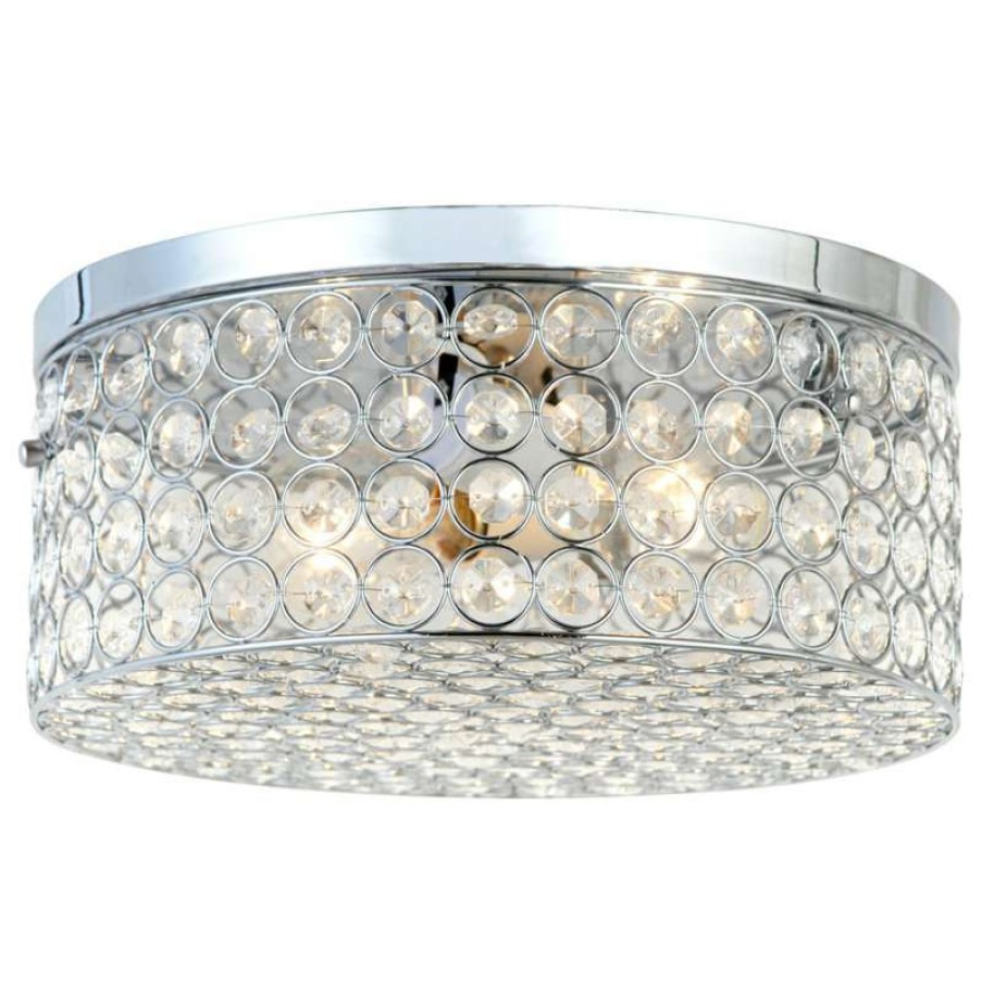 Ceiling Lighting * | Promo Elegant Designs Modern Decorative 12 Elipse Round Flushmount