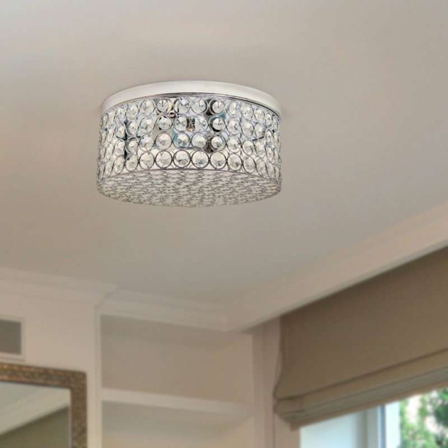 Ceiling Lighting * | Promo Elegant Designs Modern Decorative 12 Elipse Round Flushmount