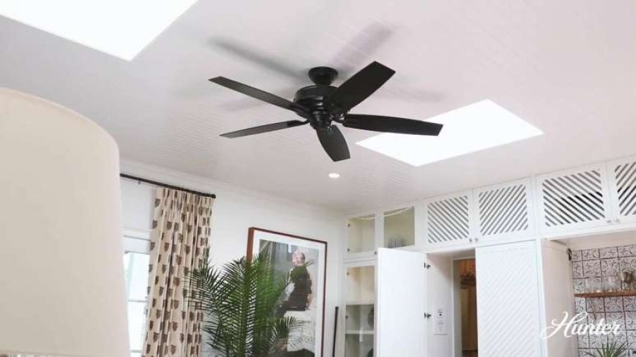 Ceiling Lighting * | Outlet Hunter Fan Company 52 Bennett Matte Black Ceiling Fan With Light And Remote