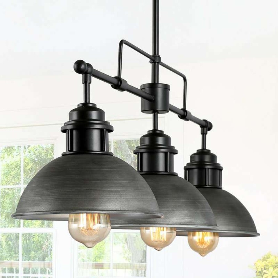 Kitchen & Cabinet Lighting * | Cheapest Laluz 3-Light Linear Chandeliers Kitchen Island Pendant Lighting