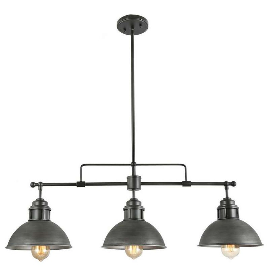 Kitchen & Cabinet Lighting * | Cheapest Laluz 3-Light Linear Chandeliers Kitchen Island Pendant Lighting