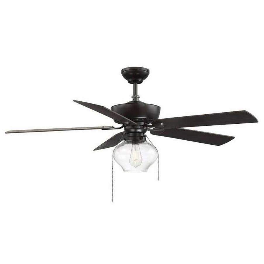 Ceiling Lighting * | Cheapest Trade Winds Lighting 1-Light Ceiling Fan In Oil Rubbed Bronze