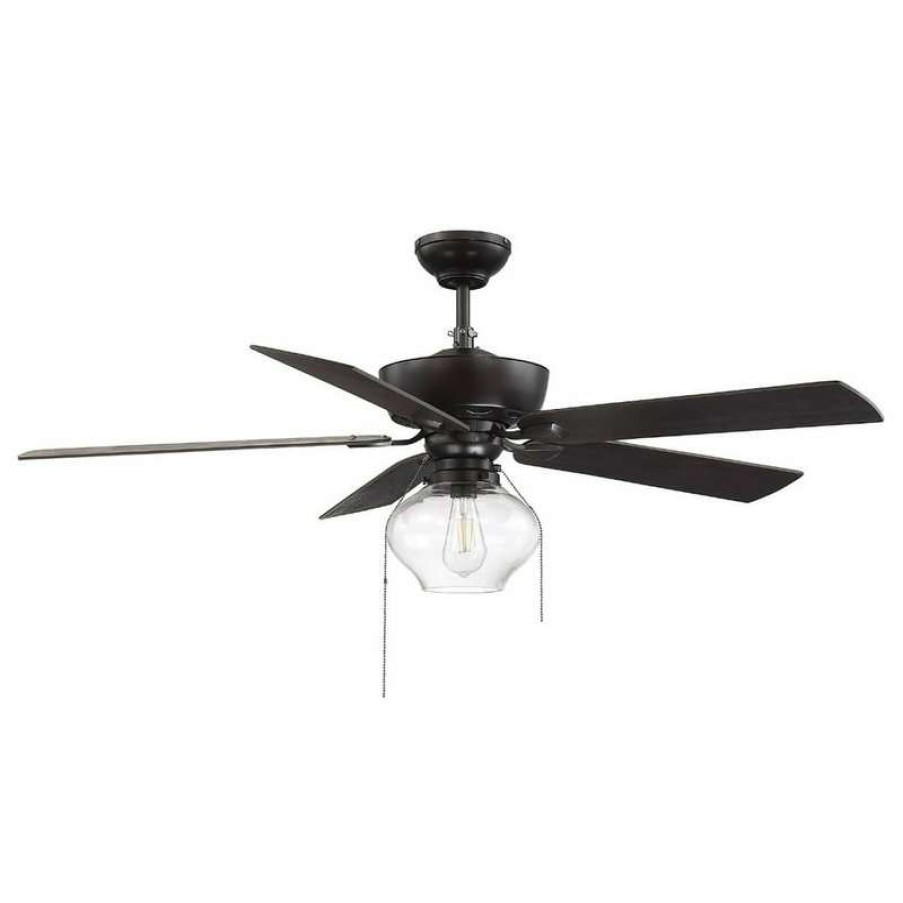 Ceiling Lighting * | Cheapest Trade Winds Lighting 1-Light Ceiling Fan In Oil Rubbed Bronze