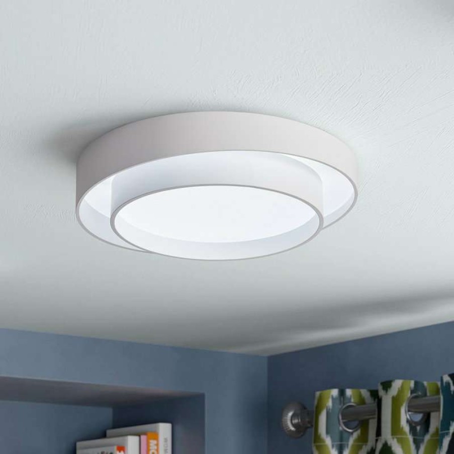 Ceiling Lighting * | Deals Aiwen 1-Light Led Round Flush Mount Light 2 Tier Ceiling Light, 23.62 In