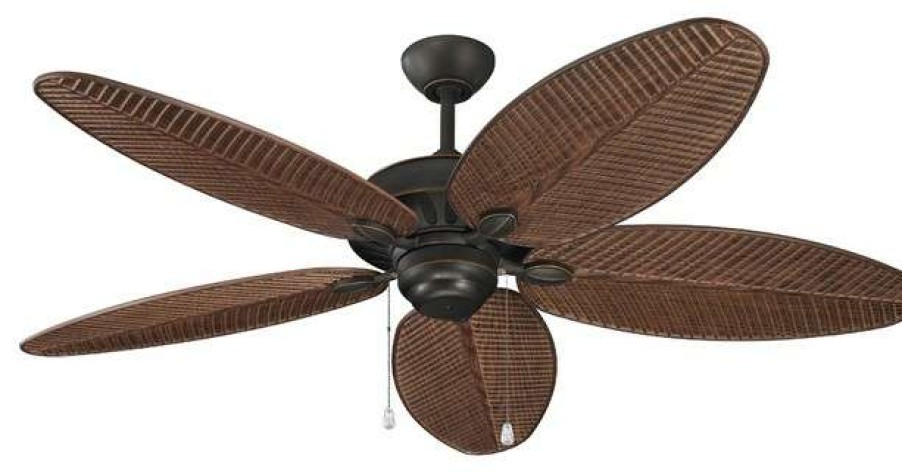 Ceiling Lighting * | Hot Sale Monte Carlo Fan Company 52 Cruise Outdoor Fan, Roman Bronze