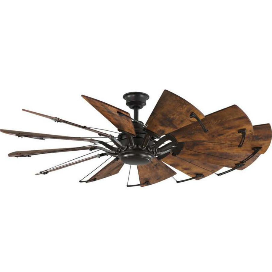 Ceiling Lighting * | Top 10 Progress Lighting Springer 60 Indoor Ceiling Fan, Architectural Bronze