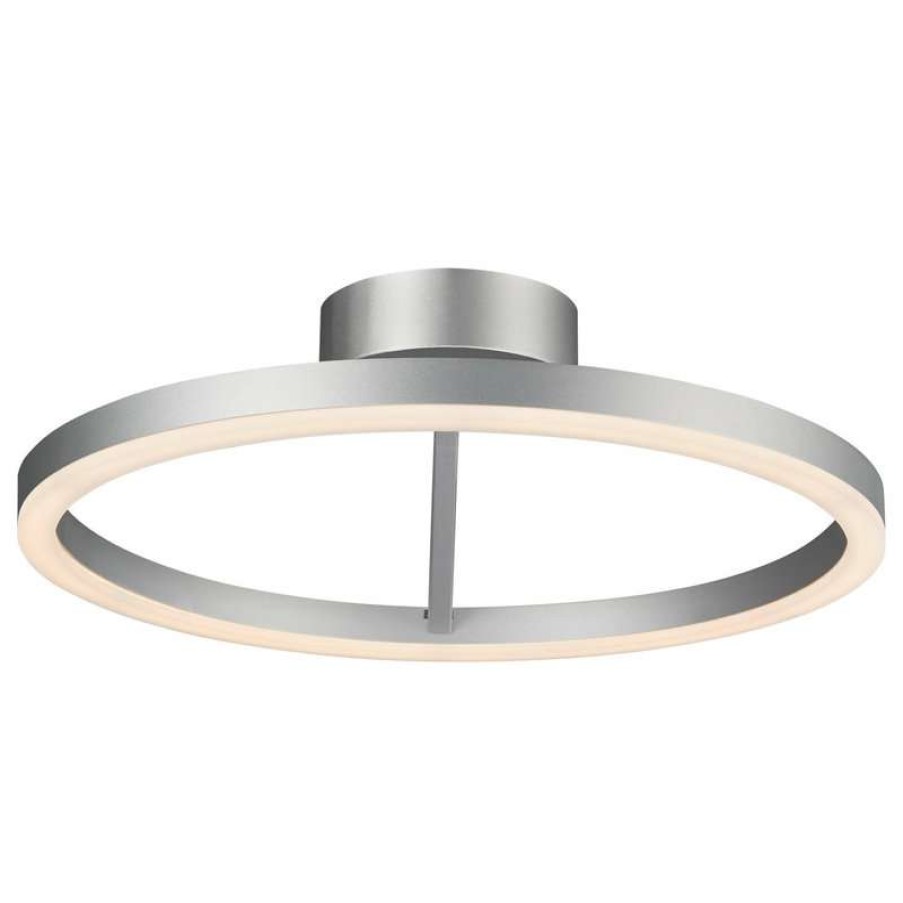 Ceiling Lighting * | Brand New Vonn Zuben Circular Led Ceiling Light, Silver, 20