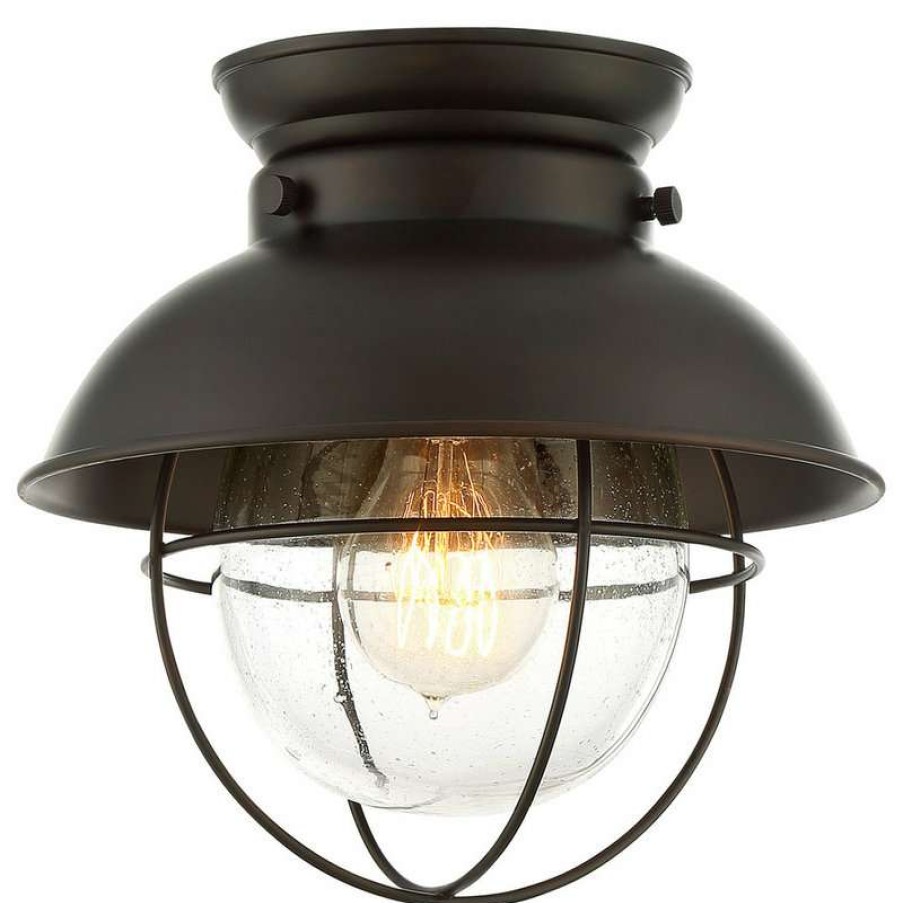 Ceiling Lighting * | Cheapest Trade Winds Lighting Trade Winds Lakeshore Semi-Flush Mount Ceiling Light In Oil Rubbed Bronze