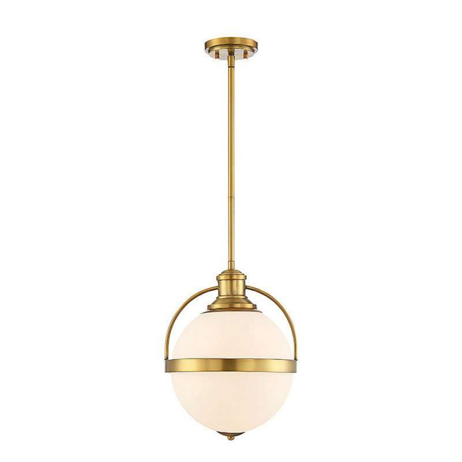 Ceiling Lighting * | Deals Savoy House Westbourne 1-Light Pendant, Warm Brass