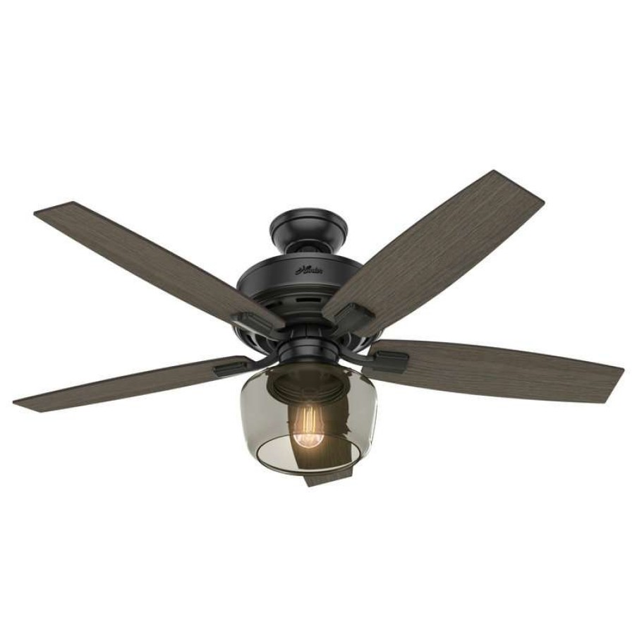 Ceiling Lighting * | Cheap Hunter Fan Company 52 Bennett Matte Black Ceiling Fan With Light And Remote