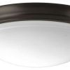 Ceiling Lighting * | Coupon Progress Lighting Led Flush Mount, Antique Bronze