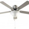 Ceiling Lighting * | Deals Joshua Marshal Three Light Brushed Nickel Alabaster Glass Ceiling Fan