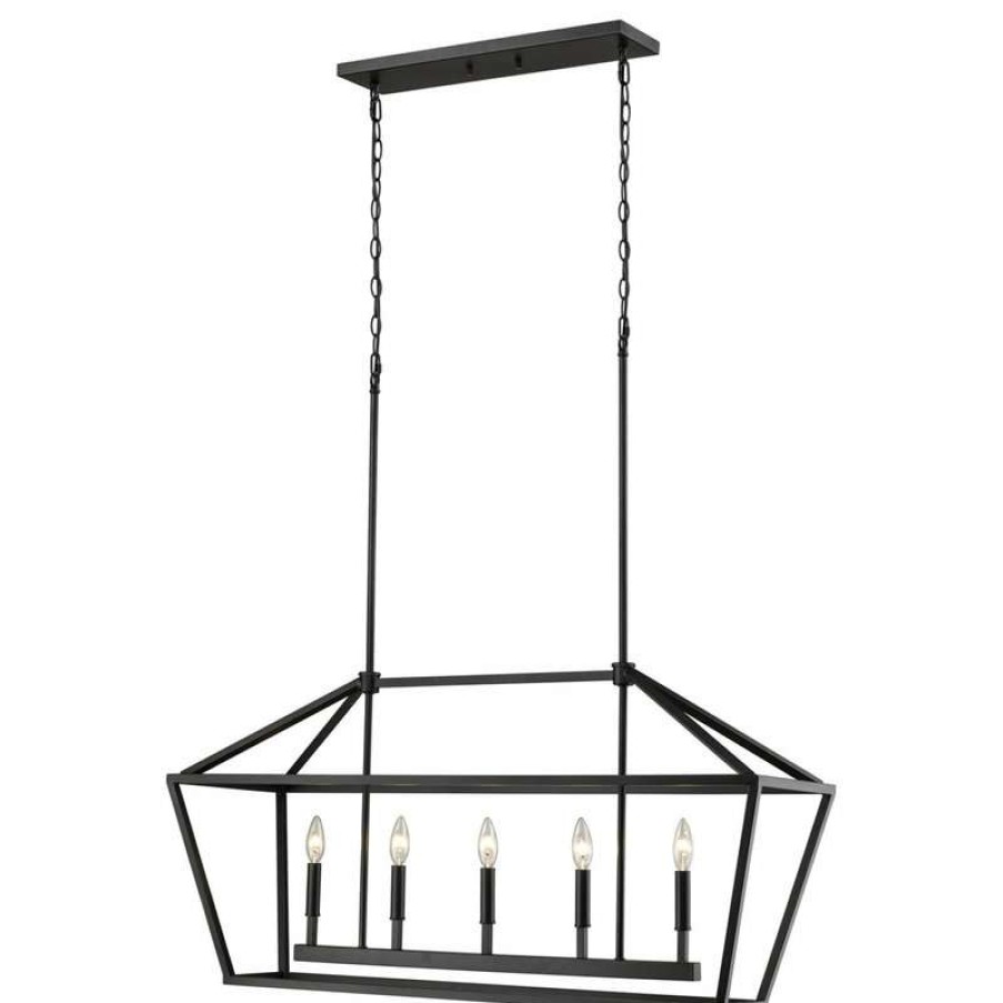 Kitchen & Cabinet Lighting * | Promo Millennium Lighting Inc Millennium Lighting Corona 5-Light Pendant, Matte Black