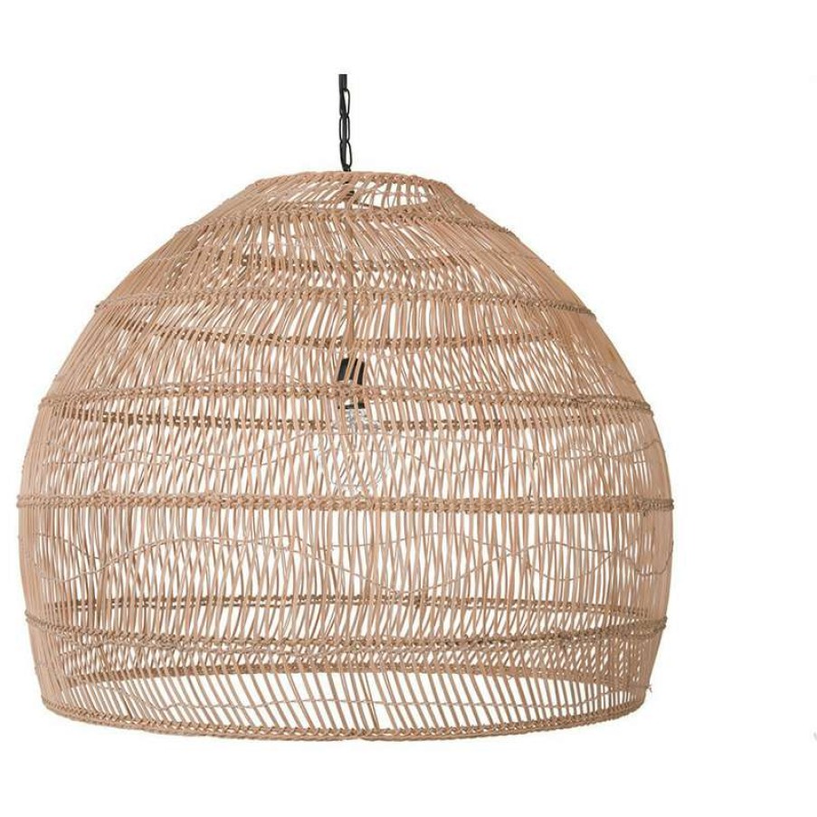 Ceiling Lighting * | Best Reviews Of Kouboo Open Weave Cane Rib Bell Pendant Lamp, Extra Large, Natural