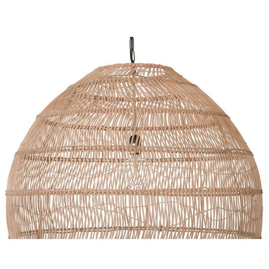 Ceiling Lighting * | Best Reviews Of Kouboo Open Weave Cane Rib Bell Pendant Lamp, Extra Large, Natural