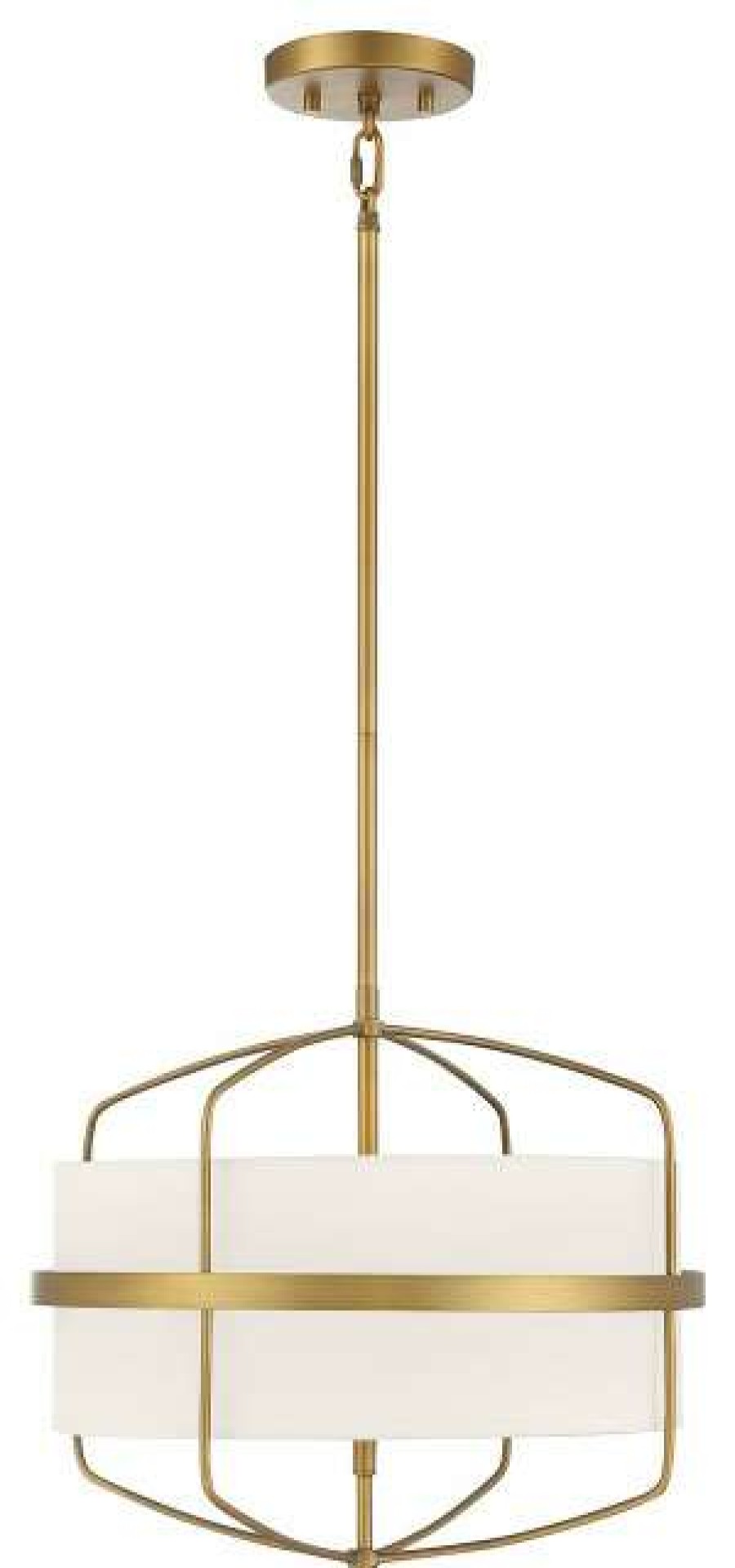 Ceiling Lighting * | Top 10 Trade Winds Lighting 3-Light Pendant Light In Natural Brass