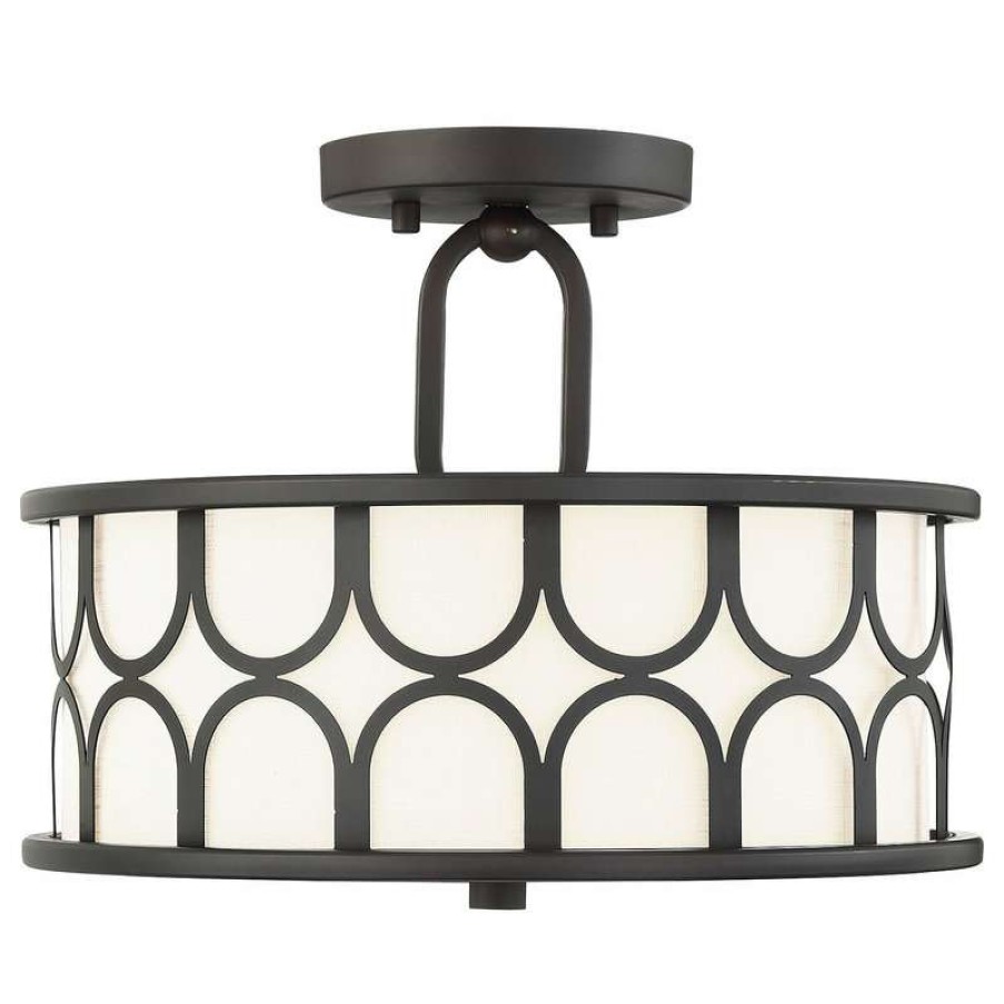 Ceiling Lighting * | New Helmsman Lighting Works 2-Light Semi-Flush Mount, Oil Rubbed Bronze