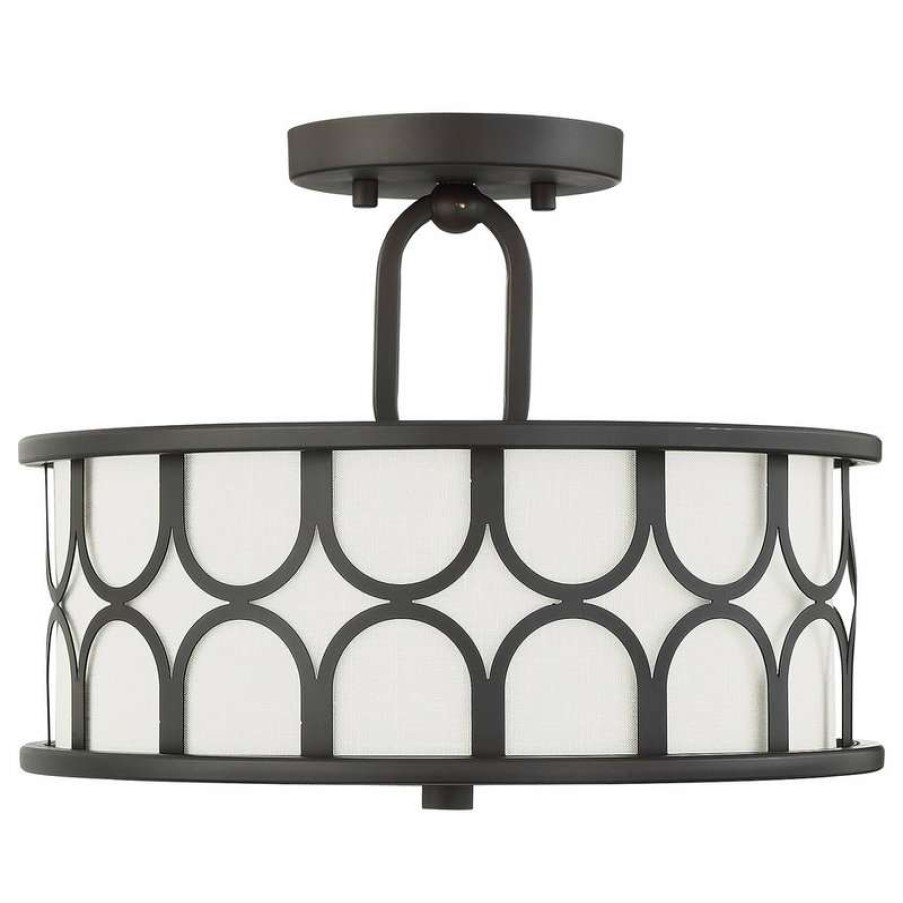 Ceiling Lighting * | New Helmsman Lighting Works 2-Light Semi-Flush Mount, Oil Rubbed Bronze