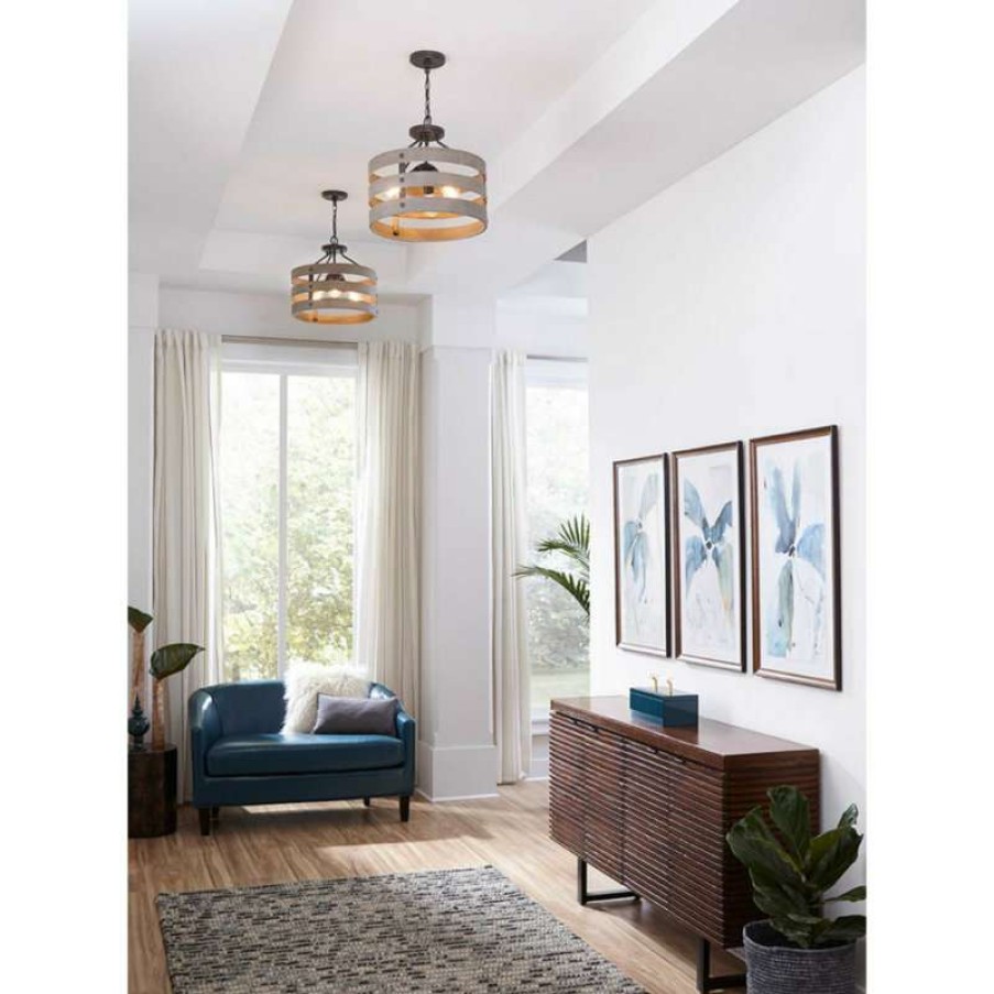 Ceiling Lighting * | Deals Progress Lighting Gulliver 3-Light Semi-Flush Convertible