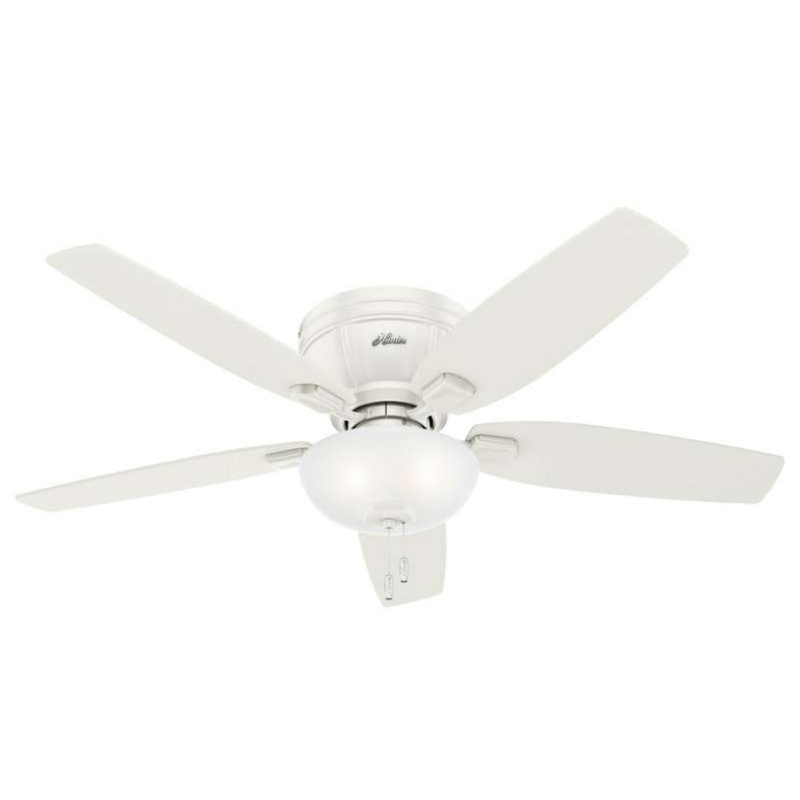 Ceiling Lighting * | Discount Hunter Fan Company 52 Kenbridge Lp With Light Fresh White Ceiling Fan W/ Light