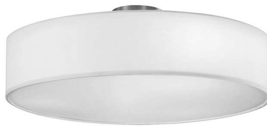 Ceiling Lighting * | Best Sale Arnsberg Grannus Ceiling Light With White Shade, White