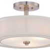 Ceiling Lighting * | Flash Sale Minka-Lavery 4107-84 3 Light Semi Flush Mount Parsons Studio Brushed Nickel