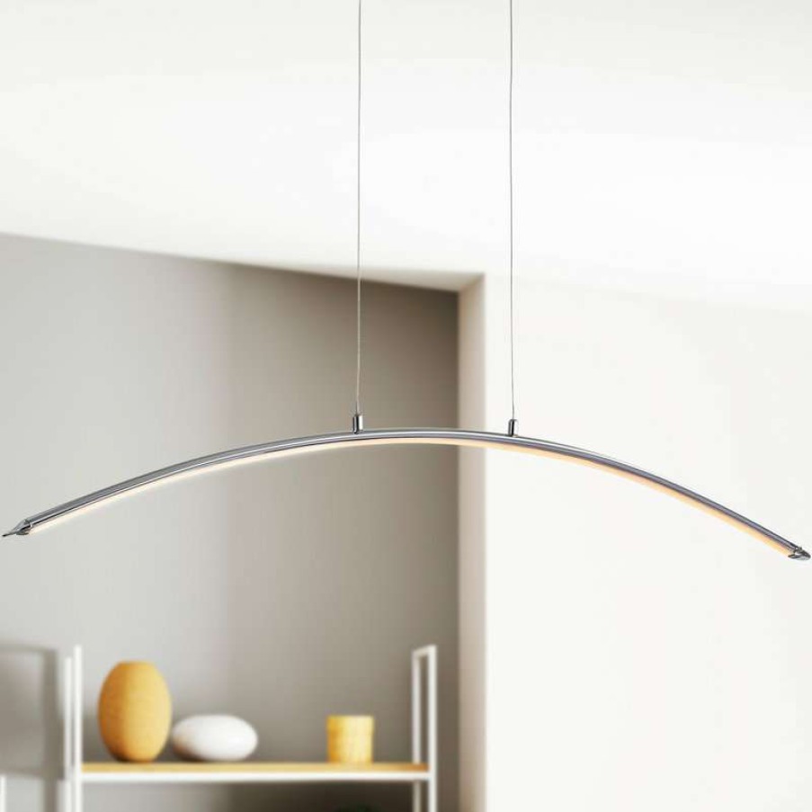 Kitchen & Cabinet Lighting * | Top 10 Jonathan Y Roxanna 41.5 Dimmable Adjustable Integrated Led Linear Pendant, Chrome