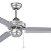 Ceiling Lighting * | Outlet Kendal Lighting Studio-54 54 Brushed Steel Ceiling Fan