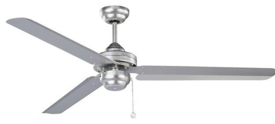 Ceiling Lighting * | Outlet Kendal Lighting Studio-54 54 Brushed Steel Ceiling Fan