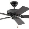 Ceiling Lighting * | Coupon Kendal Lighting Builder'S Choice 42 Ceiling Fan, Black