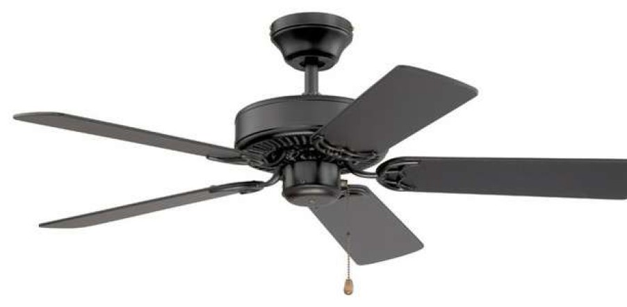 Ceiling Lighting * | Coupon Kendal Lighting Builder'S Choice 42 Ceiling Fan, Black