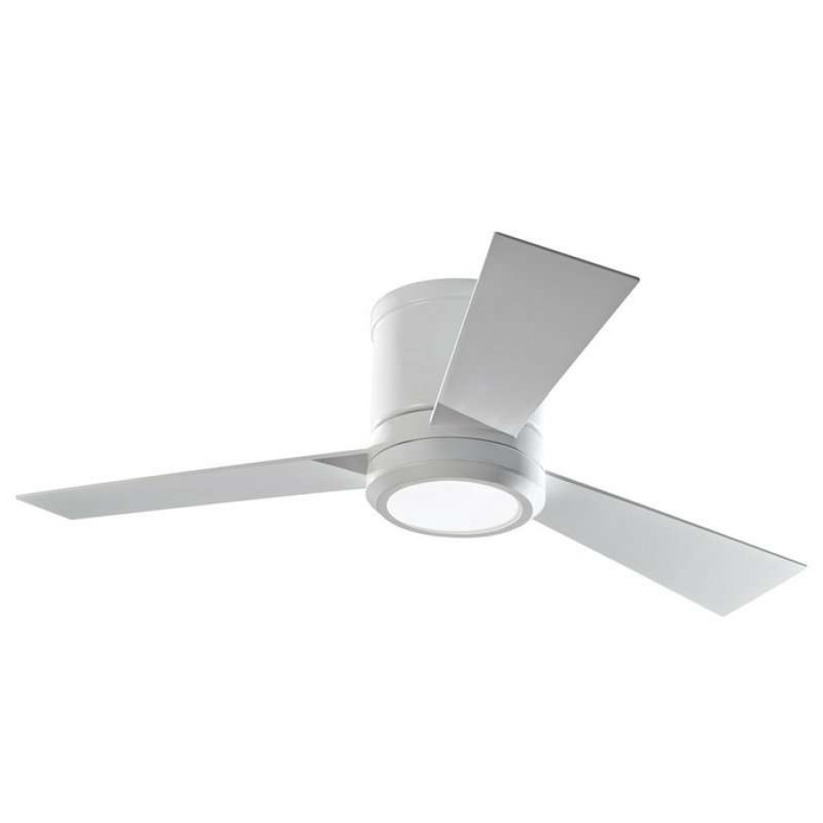 Ceiling Lighting * | Promo Monte Carlo 42 Clarity Ii, Rubberized White