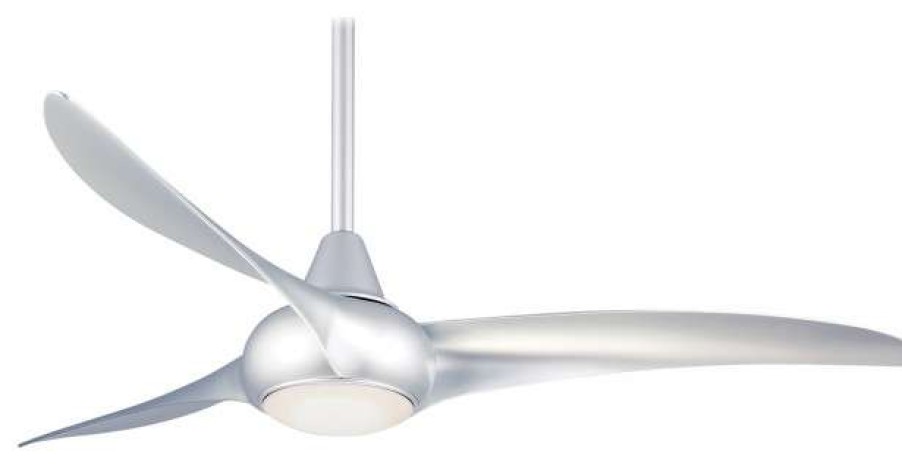 Ceiling Lighting * | Flash Sale Minka Aire F844-Sl Light Wave, Led 52 Ceiling Fan, Silver