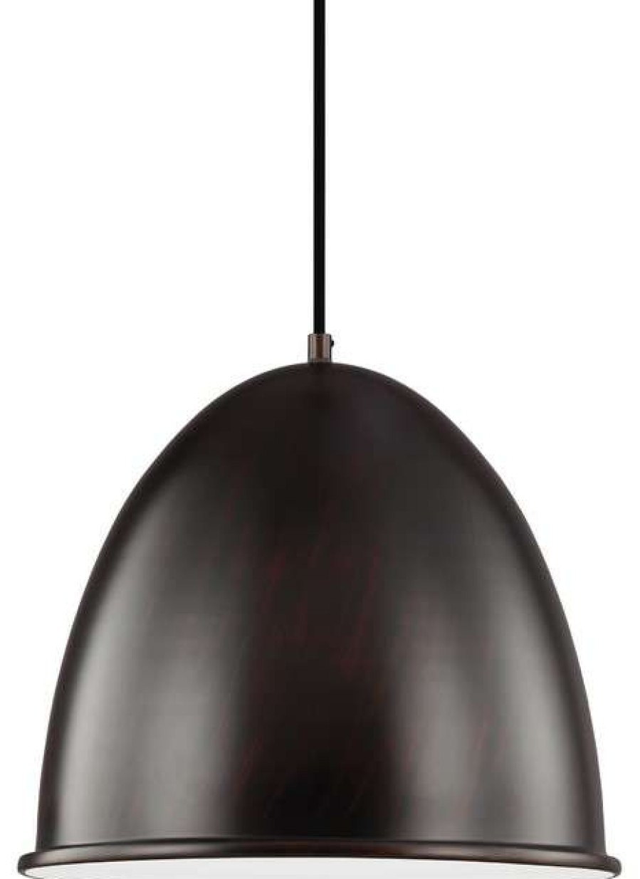 Ceiling Lighting * | Discount Sea Gull Lighting 1-Light Pendant, Burnt Sienna