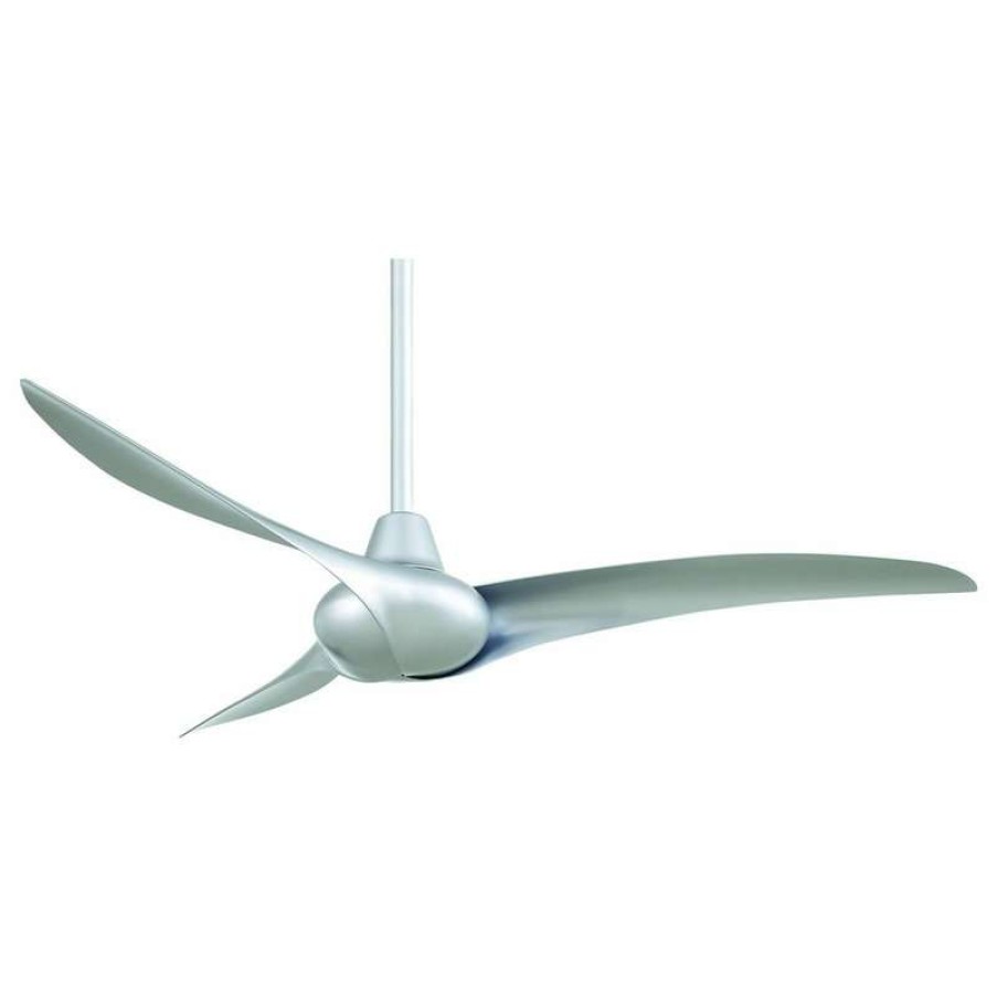 Ceiling Lighting * | Flash Sale Minka Aire Wave 52" Ceiling Fan By Minka-Aire F843-Sl In Silver Finish