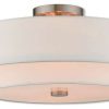 Ceiling Lighting * | Coupon Livex Lighting Inc. 4 Light Ceiling Mount, Brushed Nickel