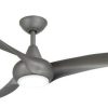 Ceiling Lighting * | Deals Minka Aire Light Wave 52 Led Ceiling Fan With Remote Control, Graphite Steel