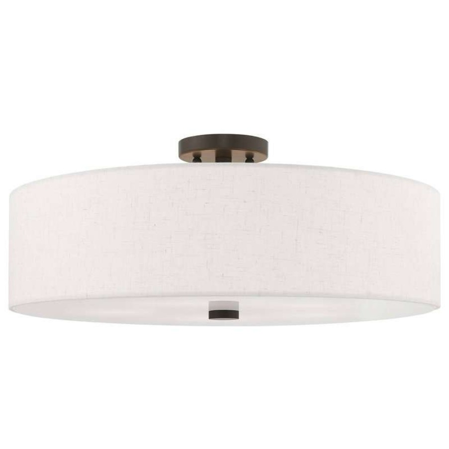 Ceiling Lighting * | Coupon Livex Lighting Inc. Livex Lighting English Bronze 5-Light Ceiling Mount