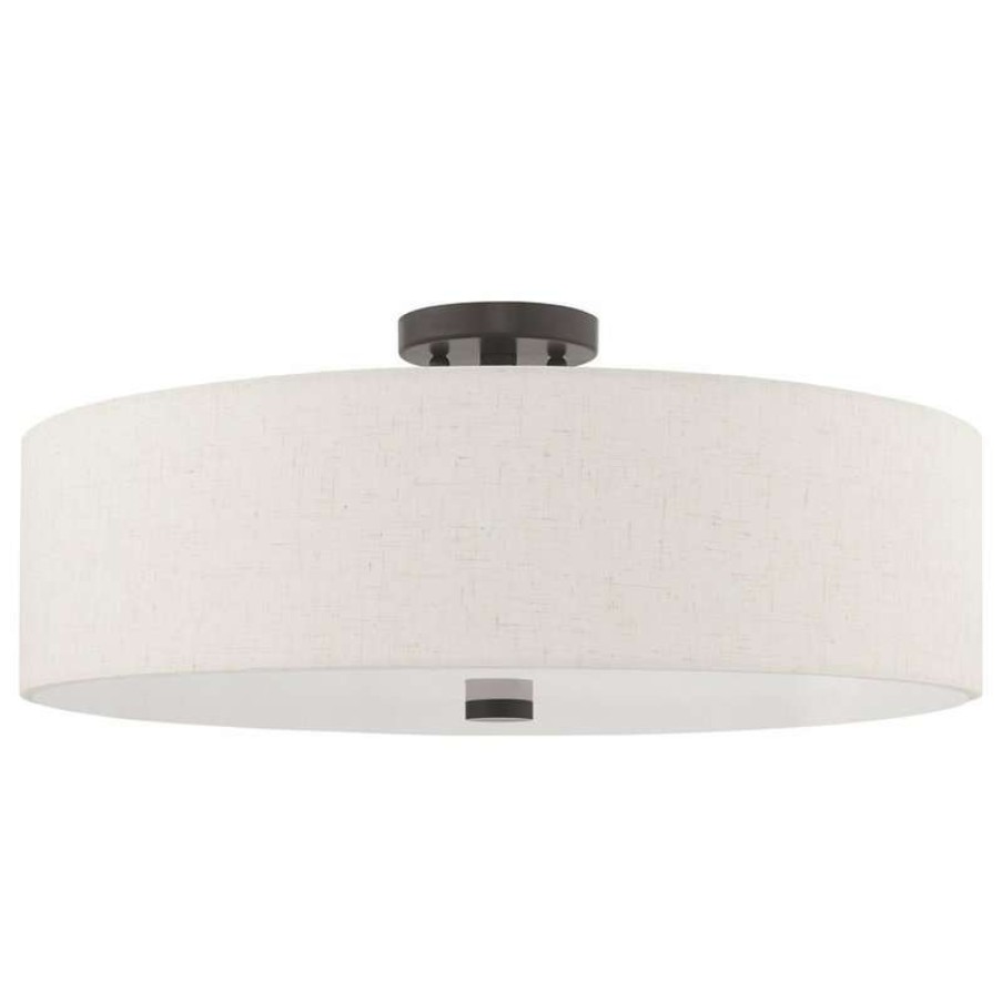 Ceiling Lighting * | Coupon Livex Lighting Inc. Livex Lighting English Bronze 5-Light Ceiling Mount