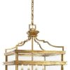 Ceiling Lighting * | Buy Visual Comfort & Co. E. F. Chapman Mykonos 4 Light Foyer Pendant, Gilded Iron