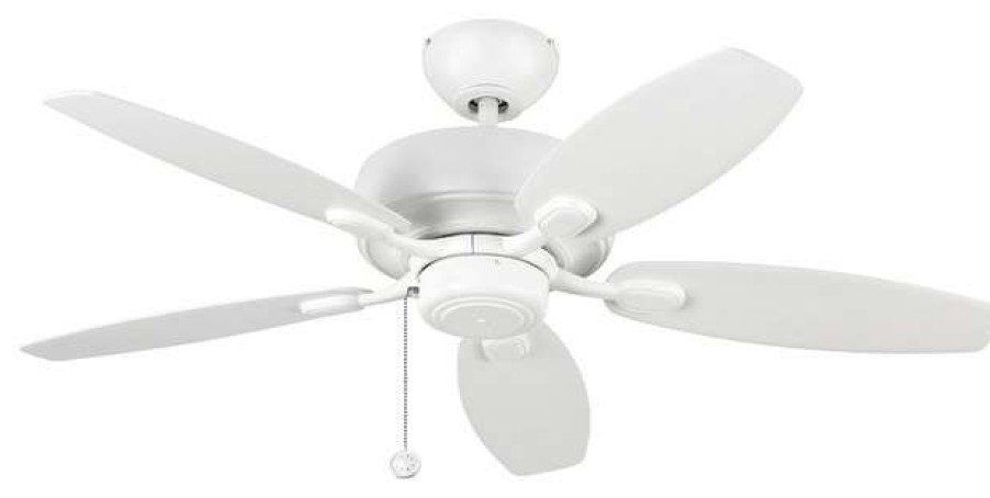 Ceiling Lighting * | Hot Sale Monte Carlo Fan Company 44 Centro Max Ii, Rubberized White