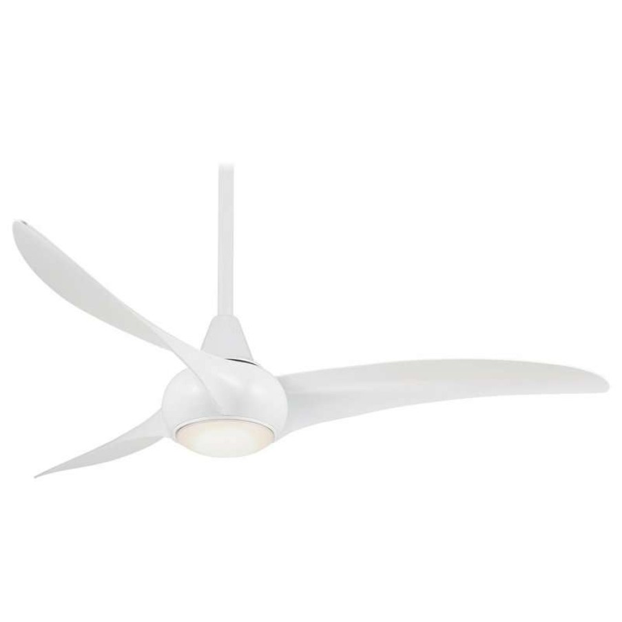 Ceiling Lighting * | Best Reviews Of Minka Aire Minka-Aire Light Wave Ceiling Fan, White