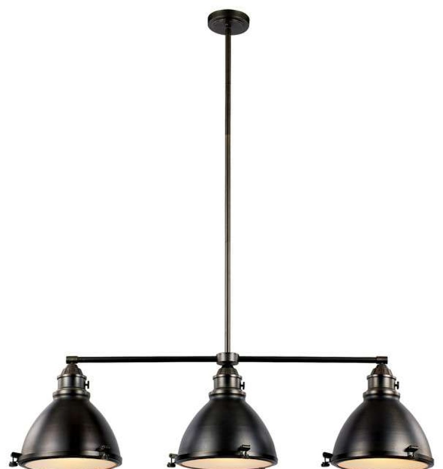 Kitchen & Cabinet Lighting * | Cheapest Trans Globe Lighting Performance 13 Island Pendant, Weathered Bronze