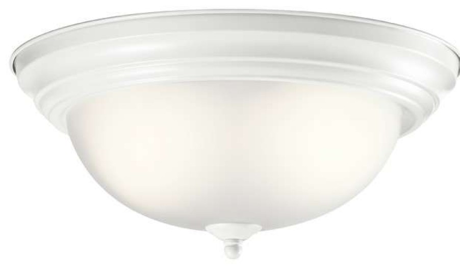 Ceiling Lighting * | Wholesale Kichler Flush Mount 2-Light, White