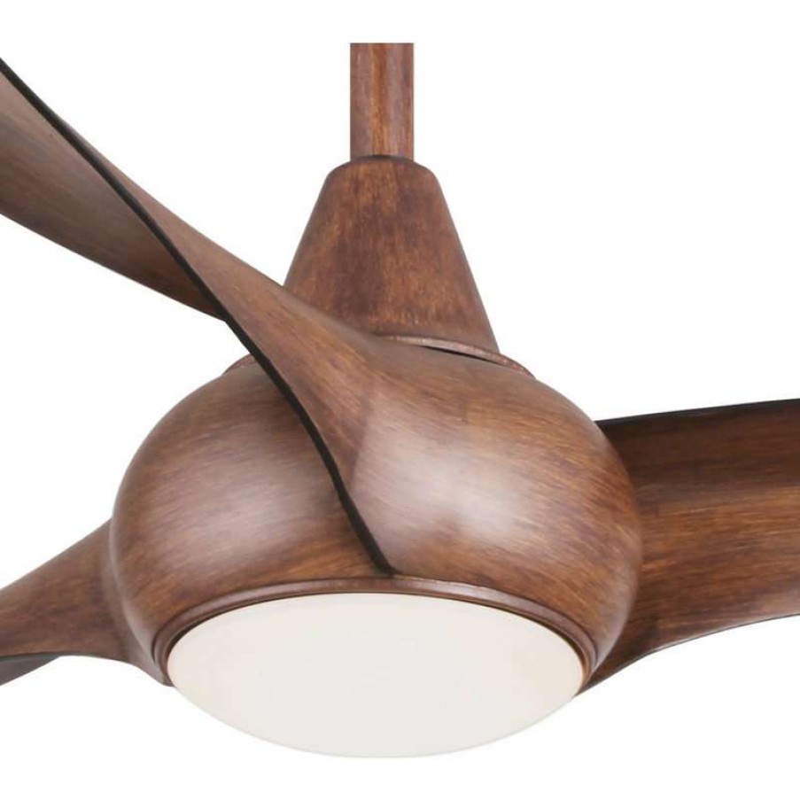 Ceiling Lighting * | Cheap Minka Aire Light Wave 52 In. Integrated Led Indoor Distressed Koa Ceiling Fan