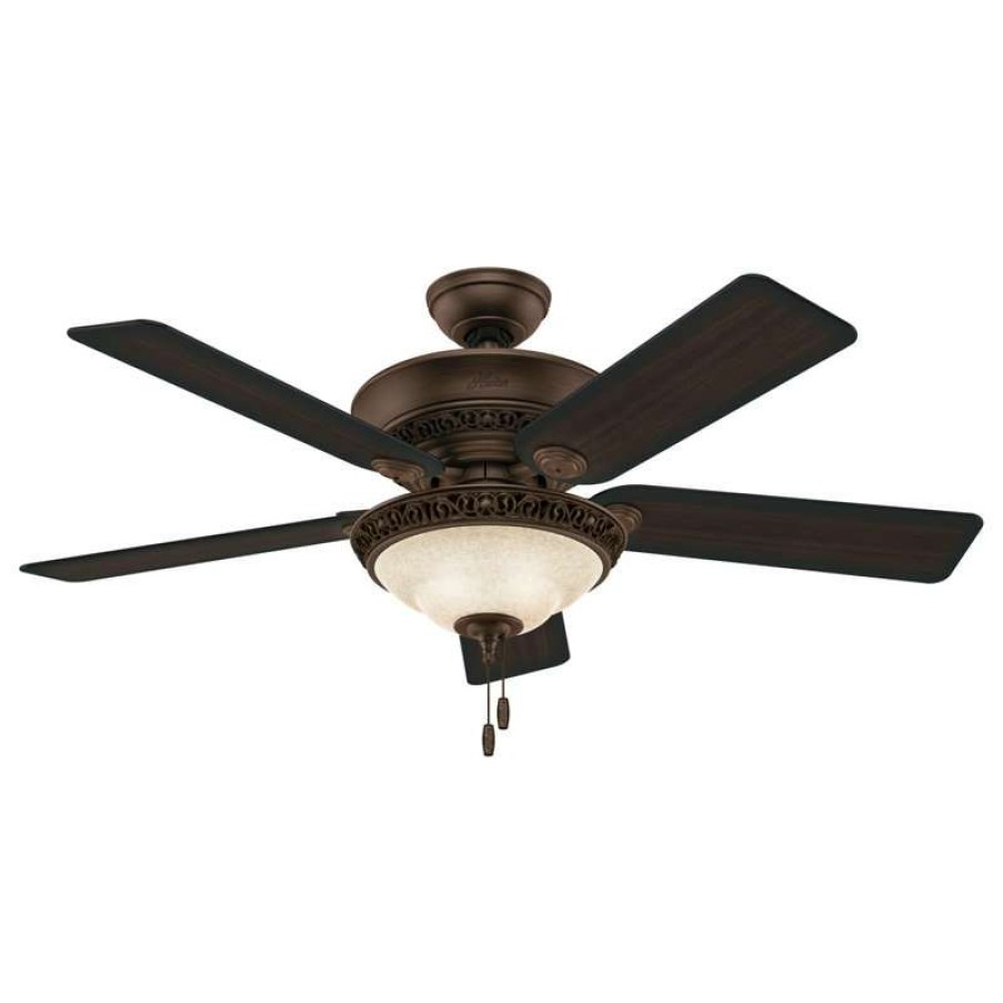 Ceiling Lighting * | Best Deal Hunter Fan Company Hunter Italian Countryside 52 3-Lt Ceiling Fan 53200 P.A. Cocoa